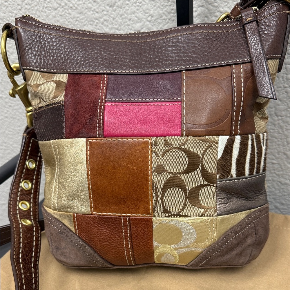 Coach Bleeker Patchwork Leather Crossbody Bag - Picture 8 of 12